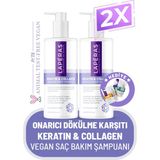 Laperas 2x400 ml Keratin Collagen Vegan Saç Bakım Şampuanı