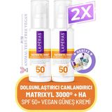 Laperas Matrixyl Peptides Spf 50 Hyaluronic Vegan Su Bazlı Yüz Güneş Kremi 75 ml 2'li Paket