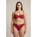 Laperissa Kadın Bralet Takım Bordo M Saten Klasik Tanga