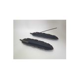 Lapida Home Decor 2'li Siyah Gold Taş Tozu Tütsülük Seti – Dekoratif Tüy Şeklinde El Yapımı Modern Tütsülük Takımı