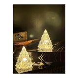 Lapidaria Kristal Elmas 2 Li Çam Ağacı Mum Seti 8 Cm Yılbaşı Led Mum