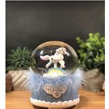 Lapidaria Unicorn Kanatlı Atlı Büyük Boy Kar Küresi Kendinden Püskürtmeli Işıklı ve Müzikli