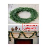 Lapidaria Yılbaşı Işıklı Çam Dekoratif Garland Çam Ağaçı Dalı Sarmal Tel 5 metre