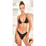 Lapieno 254212 Taş Baskılı Brazillian Kesim Üçgen Bikini Takımı Siyah