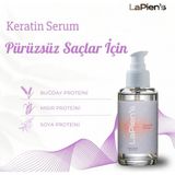Lapiens İnce Kırılgan Cansız Saçlar Güçlendirici Hacim Veren Buğday Proteini Içeren Keratin Serum 100 ml