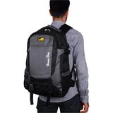Lapiri Büyük Boy Çok Bölmeli Su Geçirmez Outdoor & Seyahat Kamp Sırt Çantası - Gri