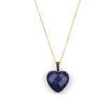 Lapis Lazuli Doğal Taş Gold Renkli Kolye KLY-1126