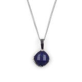 Lapis Lazuli Doğal Taş Gümüş Renkli Kolye KLY-1328
