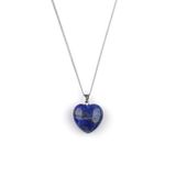 Lapis Lazuli Doğal Taş Kalp Model Kolye