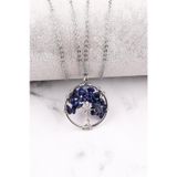 Lapis Lazuli Doğal Taş Tel Sarmalı Hayat Ağacı Kolye