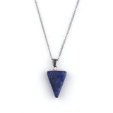Lapis Lazuli Doğal Taş Üçgen Model Kolye