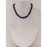 Lapis Taşı Faset Kesim Kolye 8mm (klipsli)