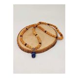 Lapis Taşlı Rudraksha Tohum Kolye Dolama Bileklik 8mm 49712