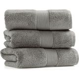 L’appartement Alston Fibroluxe® Dark Gray Pamuklu Tekli Banyo Havlusu 70 x 140 cm - Koyu Gri - Standart