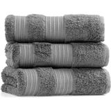 L’appartement London Dark Gray Bambu Tekli Tekli Banyo Havlusu 70 x 140 cm - Koyu Gri - Standart