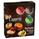 L'appetit Tartolet 18'Li Kırmızı, Yeşil, Kahverengi Hazır Tart Tabanı 250G 4'Li Avantaj Paketi