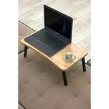Laptop Sehpası Seyyar Kahvaltı Masası Katlanır Çalışma Sehpası Atlantik Çam Atlantik Çam