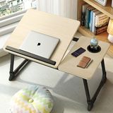 Laptop Sehpası Usbli Yatak Masası Mdf Laptop Masası Çalışma Yatak Sehpası Laptop Çalışma Masası YK - Krem