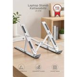 Laptop Standı Katlanabilir Taşınabilir Macbook Notebook Standı Jx18 Gümüş
