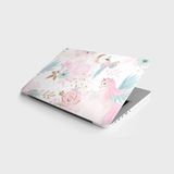 Laptop Sticker Bilgisayar Notebook Pc Kaplama Etiketi Pembe At Ve Kuş