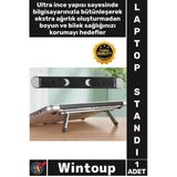 #Laptopstandı Ergonomik Portatif Notebook Standı Siyah 2 Kademeli Katlanır Yapışkanlı Laptop Standı