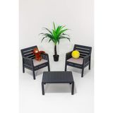 Lara 1+1+S Bahçe Takımı Balkon - Bahçe - Teras Mobilyası/antrasit - Çok Renkli