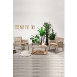 Lara 1+1+S Bahçe Takımı Balkon - Bahçe - Teras Mobilyası/Cappucino