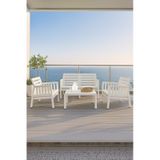Lara 2+1+1 S Bahçe Balkon Teras Oturma Grubu Mindersiz - Beyaz