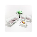 Lara 3 1 1 S Bahçe Takımı Balkon - Bahçe - Teras Mobilyası / Beya Beyaz