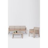 Lara / 3 1 S Bahçe Takımı Balkon - Bahçe - Teras Mobilyası / Cappucino Kahverengi