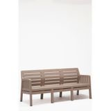Lara 3'lü Mindersiz Koltuk Balkon&teras Bahçe Koltuk / Cappucino Bej