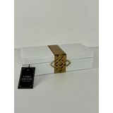 Lara Decor Beyaz Gold Cam Takı Kutusu