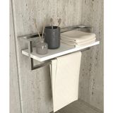 Lara Design Havluluk Banyo Rafı Krom Sabunluk - Gümüş