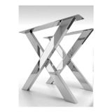 Lara Design Metal X Krom Ayak Çalışma Ve Yemek Masası Ayağı 2 Adet Gümüş Ayak