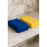Lara Lisa Collection 2 Adet 70X140 Doğal Penye Ipinden Üretilmiş Banyo Havlusu Suyu Çabuk Emer Uzun Yıllar Yumuşak Kalır - 70 x 140 cm - Sarı - Lacivert