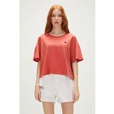 Lara Oversize T-Shirt Ginger Tarçın Basic Kadın Tişört