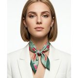 Lara Shawls Çiçek Desen Fular - Yeşil