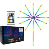 Laraheiser Modüler Rgb LED Duvar Işığı Efektli Uzaktan Kumandalı Yeni Nesil - 1 m - Renkli
