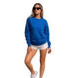 LaraLisa Collection Bisiklet Yaka 3 İplik Yüksek Kaliteli Unisex Kadın Erkek Sweatshirt Lacivert 2XL