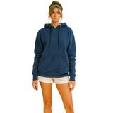 LaraLisa Collection Kapüşonlu Cepli 3 İplik Yüksek Kaliteli Unisex Kadın Erkek Sweatshirt, Lacivert XL