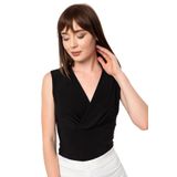 laranor Siyah Kruvaze Yaka Alttan Çıtçıtlı Bluz&Body