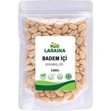 Laraska Badem İçi Soyulmuş Çiğ 100g - Blanched Almonds Raw - 100 gr