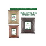 Laraska Chia Tohumu-Çiya Tohumu 500g-Keten Tohumu 500g-Beyaz Kinoa 500g-AVANTAJLI PAKET SET 500GX3