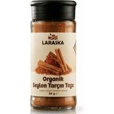 Laraska Organik Glutensiz Vegan Seylan - Seylon Tarçın Toz 50g - Organic Ceylon Cinnamon Powder 50g- Organically Certified - 50 gr