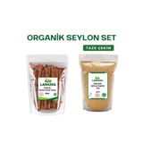 Laraska Organik Organik Seylan-Organik Seylon Çubuk Tarçın 100g & Organik Seylon Toz Tarçın 100g Set