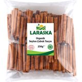 Laraska Organik Seylon Çubuk Tarçın 250G Türkiye Menşeli Yüksek Aroma Özellikli Baharat - 1 Adet