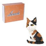 Larcele Kedi Mikro Yapı Taşları Hayvan Seti, DIY Mini 3D Yapı Oyuncak Tuğlalar, 1191 adet KLJM-05 (Kedi, Model 1979)