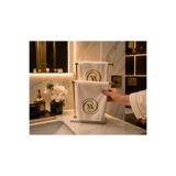 LARENİS Kadife Nakışlı Dekoratif Banyo El Havlusu 30x50 cm Lüks Tasarım