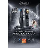 Larens Novarex Pro Akıllı Kapı Kilidi – Yüz Tanıma, Parmak İzi, Şifre, Kart ve Tuya Uygulama Destekli