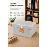 Large Boy Kıyafet Düzenleyici Hurç 50X40x30 Cm Katlanır Elbise Saklama Kutusu Organizer